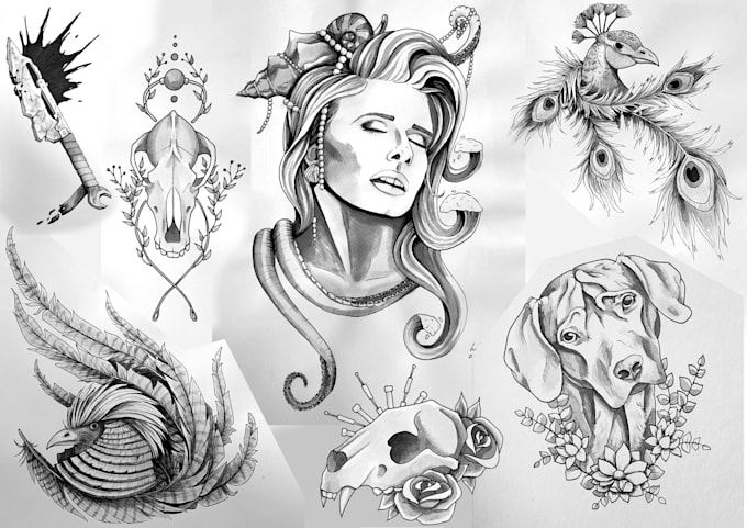 Bestseller - draw you a custom tattoo design