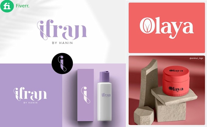 Gig Preview - Design feminine skin care cosmetic logo or product packaging and label design