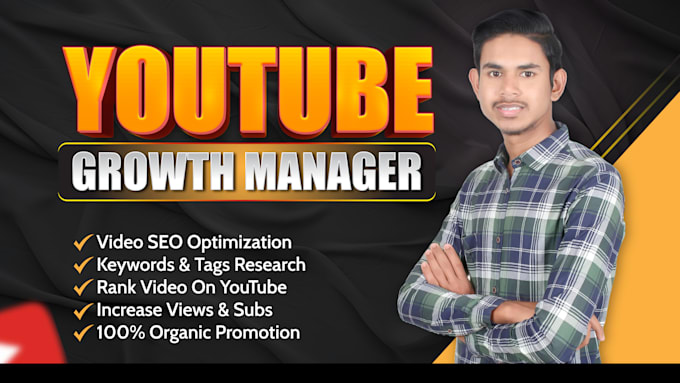 Gig Preview - Be your youtube growth manager