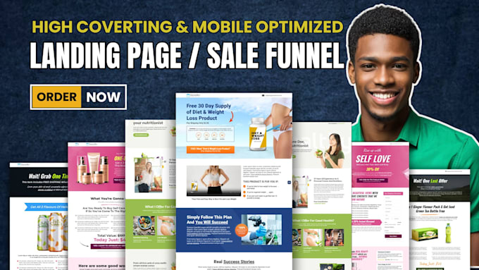 Gig Preview - Build clickfunnels sales funnel, landing page, clickfunnel 2 0 website expert