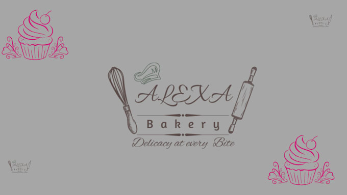 Gig Preview - Design unique logo for your pastry shop, bakery, cafe or cake business