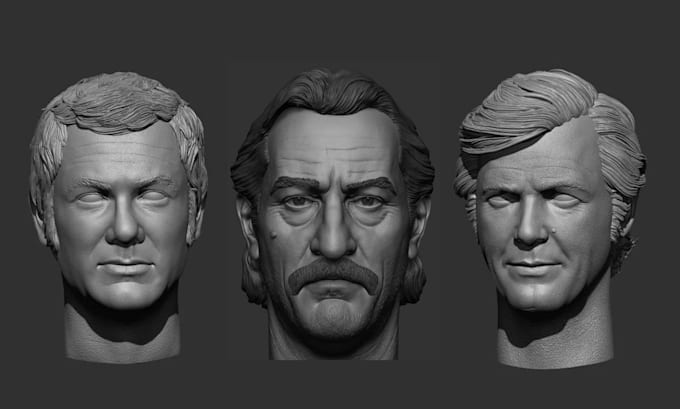 Gig Preview - Sculpt 3d head bust, 3d face sculpting, 3d realistic face, realistic head model