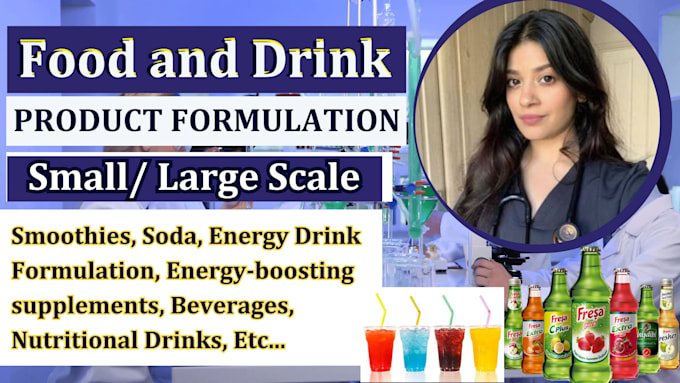 Gig Preview - Formulate energy drink beverage smoothie food recipes and drinks formulation