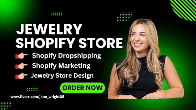 Gig Preview - Design redesign shopify dropshipping store jewelry website store