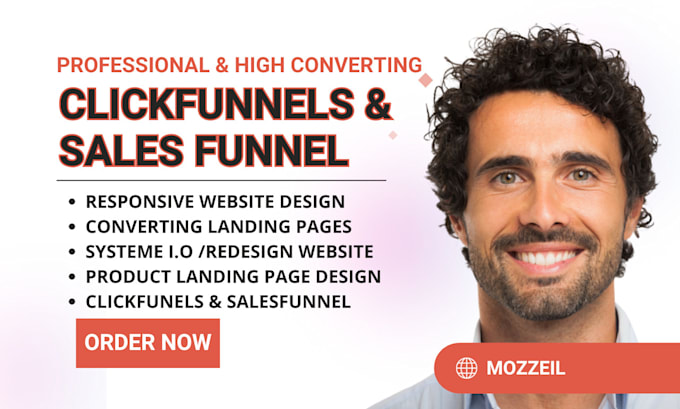 Gig Preview - Edit and build high converting sales funnel in clickfunnel, landing page design