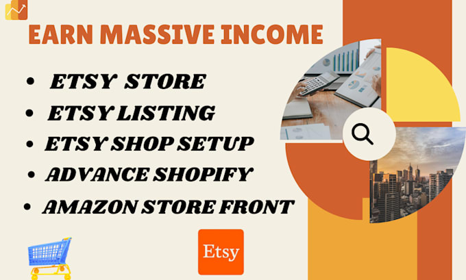 Gig Preview - Etsy seo listing etsy store creation etsy shop store setup advance shopify