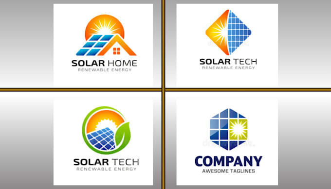 Bestseller - design modern electrical solar panel, energy and power logo