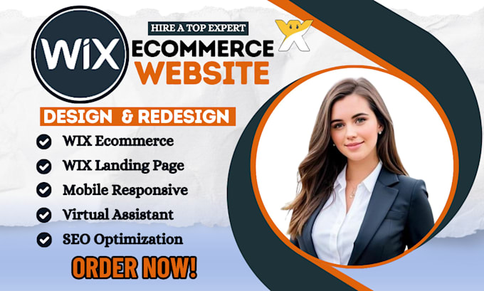 Gig Preview - Design professional wix website, redesign wix ecommerce online store