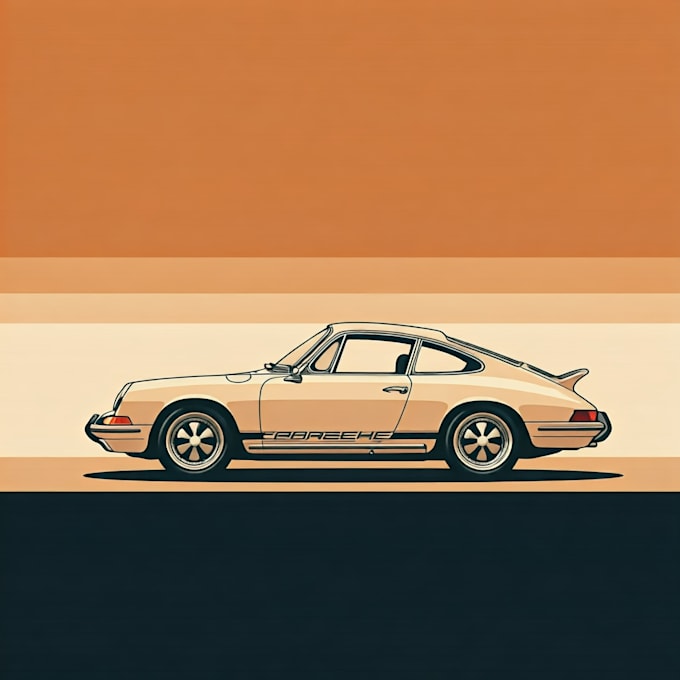 Gig Preview - Draw your car in the vector illustration with the ia