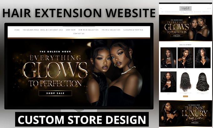 Gig Preview - Design beauty salon website salon website hair extension website hair website