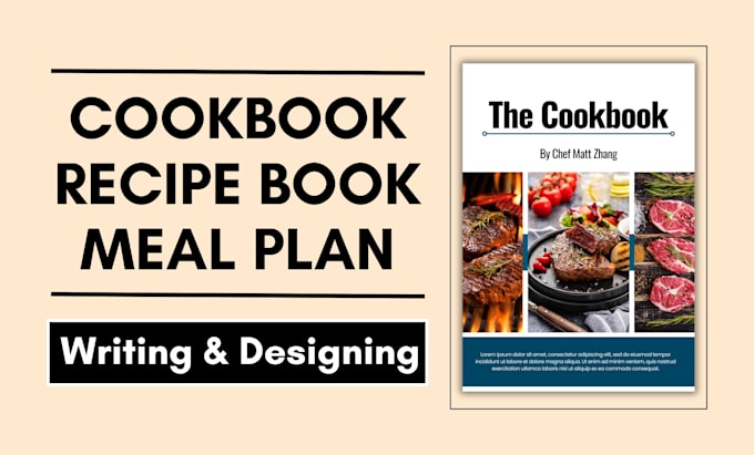 Gig Preview - Write and design cookbook, recipes for cookbook, ebooks, kindle cookbook cover