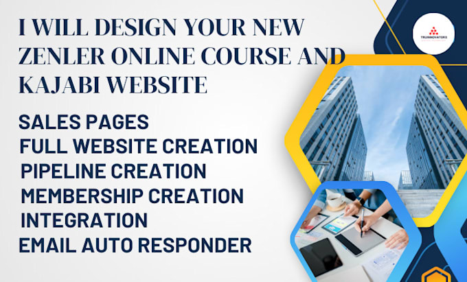 Gig Preview - Design online course website on kajabi, thinkific, teachable, newzenler