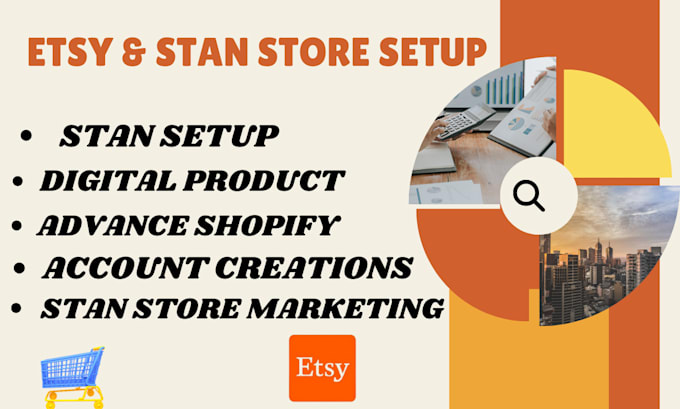 Gig Preview - Etsy print on demand stan store marketing digital product design SEO