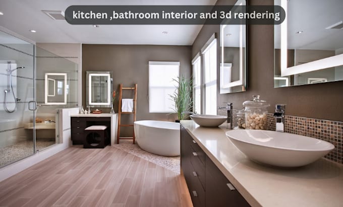 Gig Preview - Design kitchen ,bathroom interior and 3d rendering