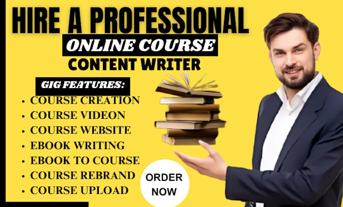 Gig Preview - Create in depth online course content, kajabi course creation, ebook ghostwriter