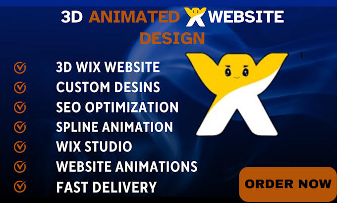 Gig Preview - Do animated wix website wix animation wix studio  3d wix website design