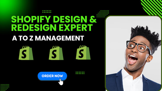 Gig Preview - Do shopify website design shopify redesign dropshipping store shopify website