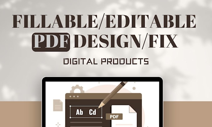 Bestseller - create editable pdf fillable digital product pdf forms abode acrobat