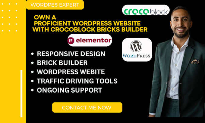 Gig Preview - Design super fast wordpress website with bricks builder,thrive architect,kadence