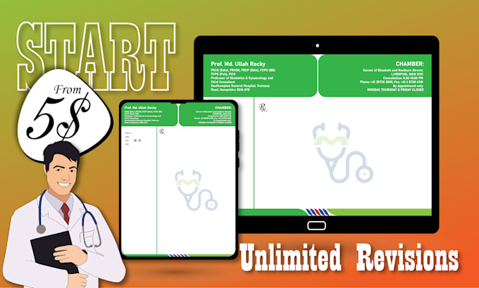 Gig Preview - Design a complete and professional medical prescription pad