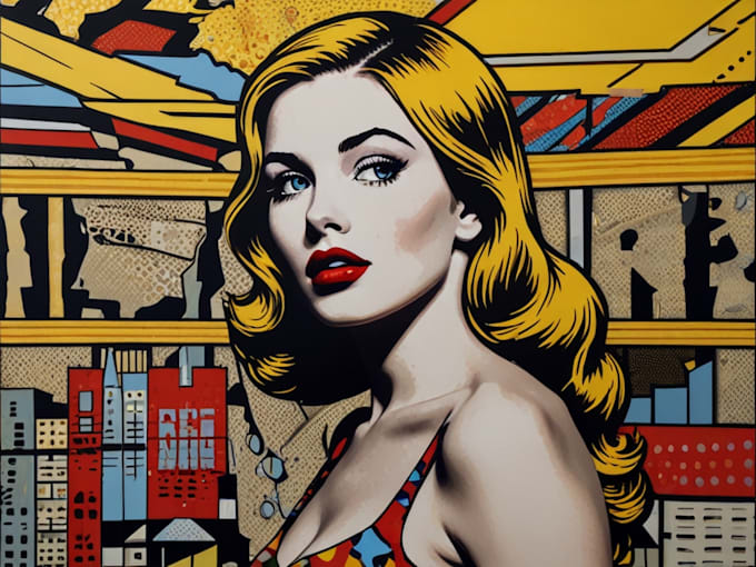 Gig Preview - Draw a retro pop art roy lichtenstein style