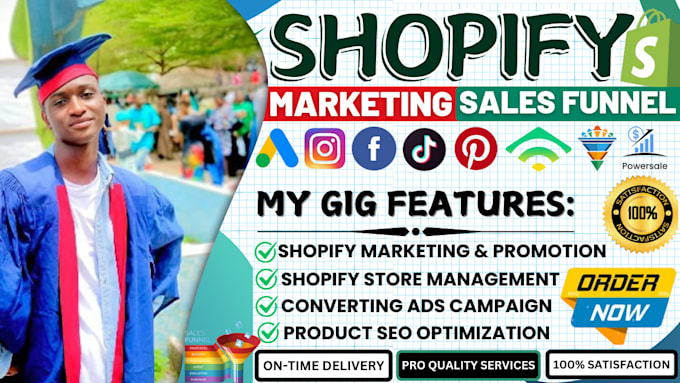 Gig Preview - Boost shopify sales, shopify store manager, shopify marketing promotion