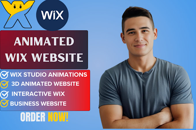 Gig Preview - Make wix website redesign interactive wix studio design 3d animated wix website