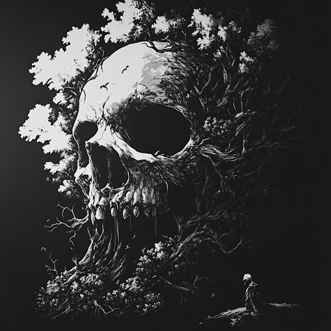 Gig Preview - Design amazing illustration dark art