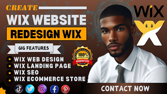 Bestseller - create wix website design, redesign wix website store wix landing page