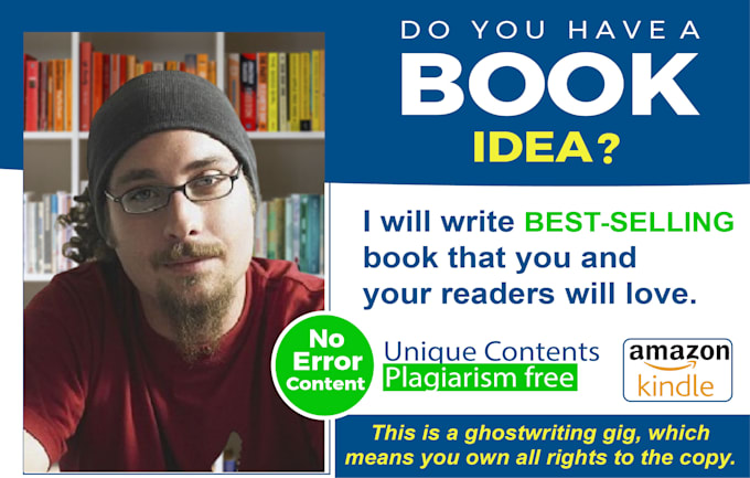 Gig Preview - Be your ebook ghostwriter, amazon kindle ebook writer, ghost book writer