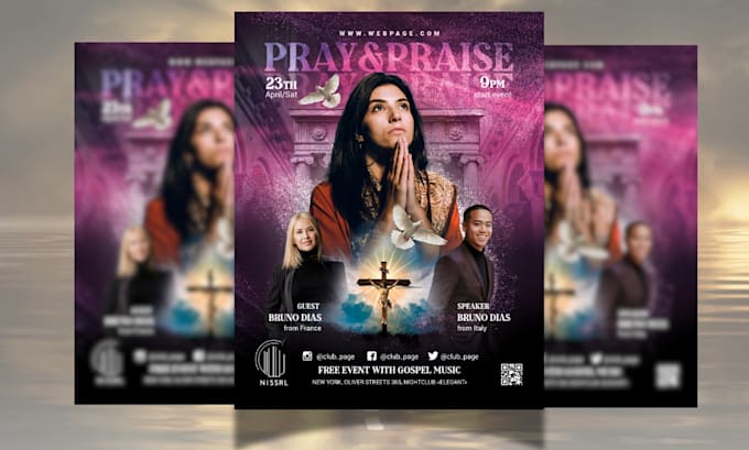 Bestseller - make a stunning church flyer, event flyer design or postcard design