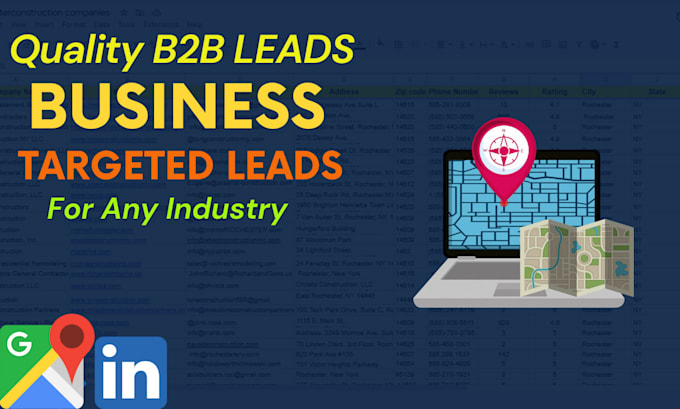 Gig Preview - Provide targeted b2b lead generation business leads linkedin leads