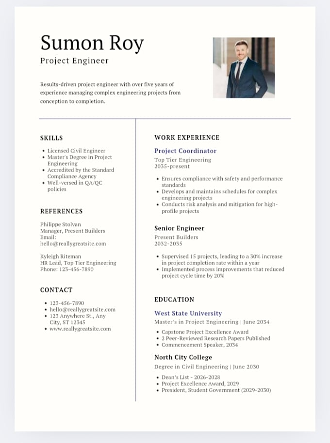 Gig Preview - Expert CV resume design and cover letter