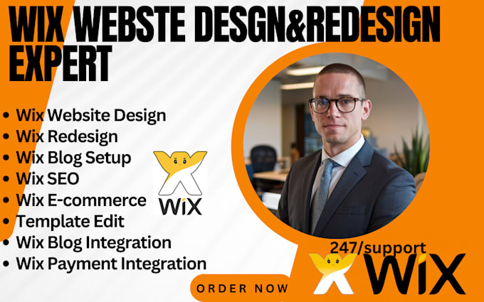 Gig Preview - Create wix website edit wix template wix online store wix redesign wix blog post