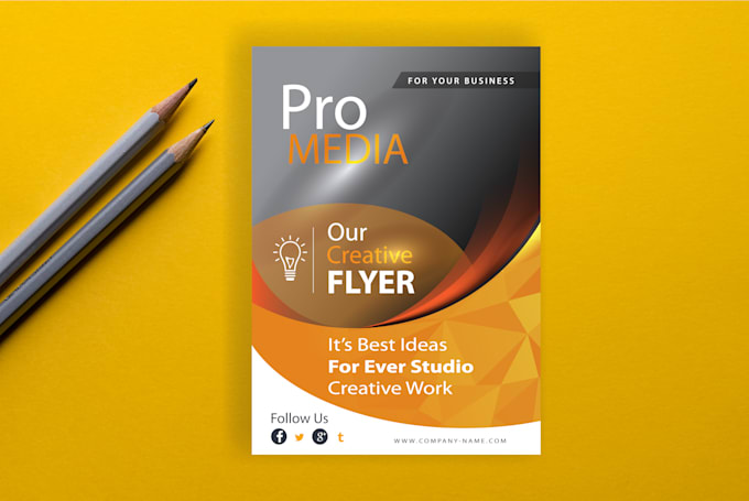 Gig Preview - Create a custom flyer, business card or trifold brochure for your needs