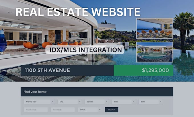 Gig Preview - Develop custom idx mls integration website for luxury real estate, mortgage