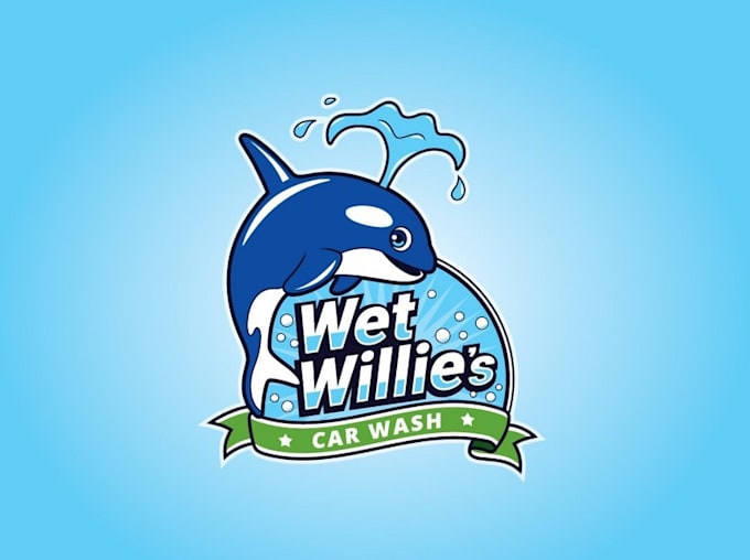 Gig Preview - Design fun whale car wash company logo