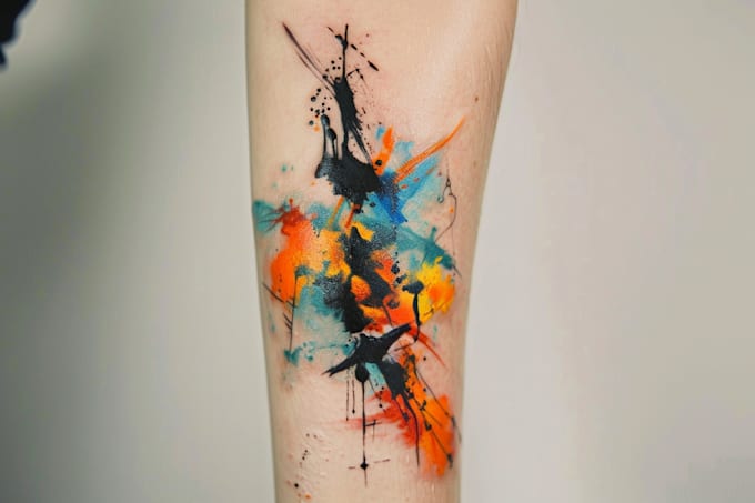 Gig Preview - Create your watercolor custom tattoo design and illustration