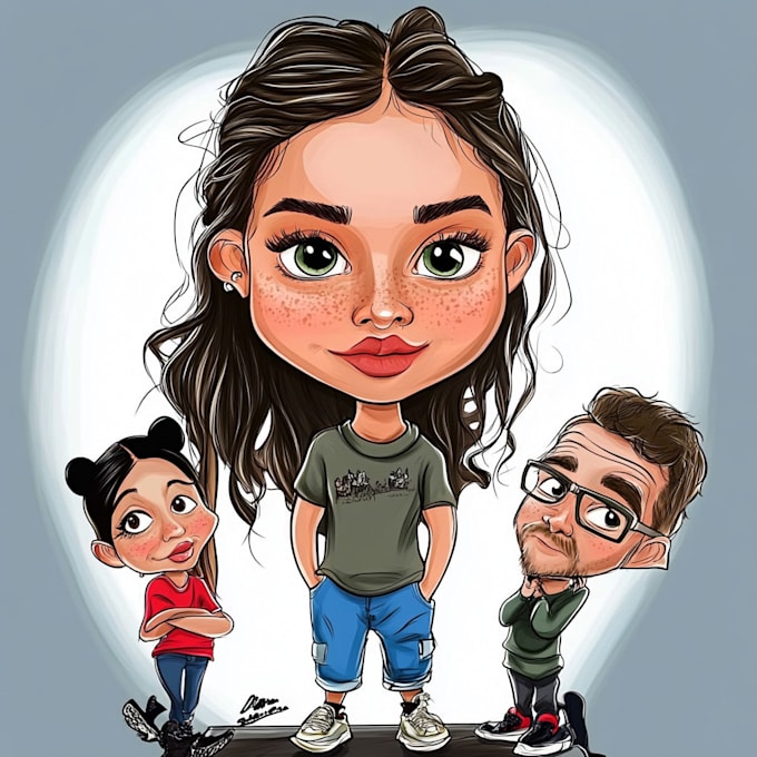 Gig Preview - Create my own cartoon caricature style