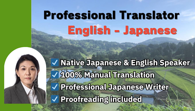 Bestseller - translate english to japanese manually including proofreading