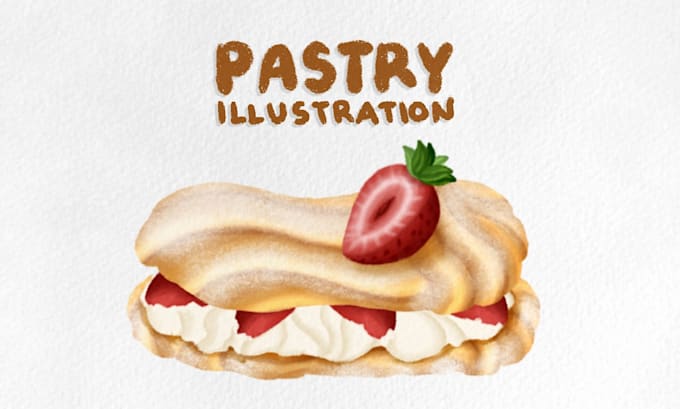 Gig Preview - Draw any pastry into a realistic illustration