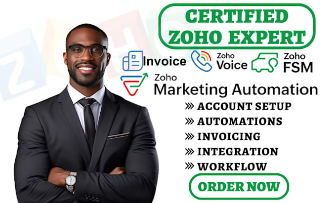 Gig Preview - Setup zoho fsm zoho invoice zoho salesiq zoho voice zoho marketing automation