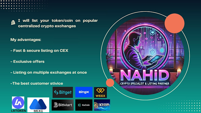 Bestseller - help listing your token on popular crypto exchanges