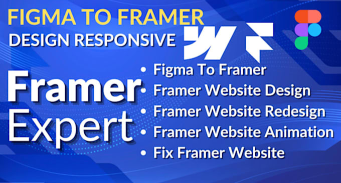 Gig Preview - Build a professional figma to framer, framer website design, framer