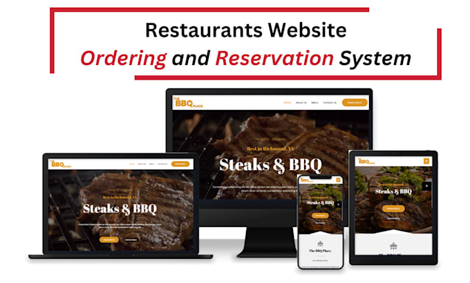 Gig Preview - Create your restaurant website with online ordering