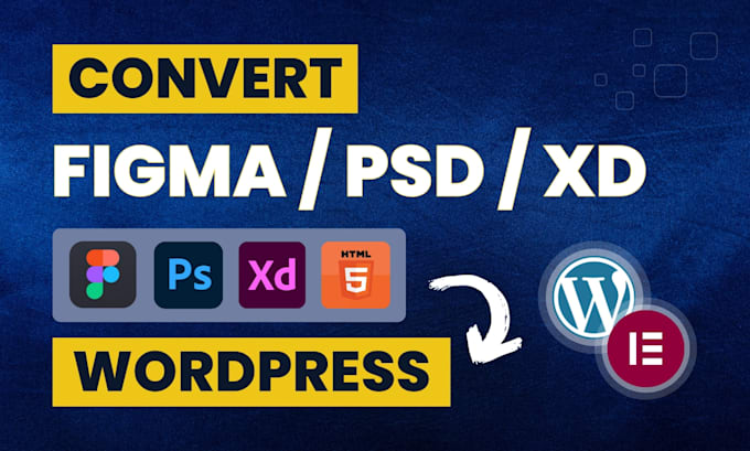 Gig Preview - Convert figma to wordpress, HTML to wordpress, PSD to wordpress with elementor