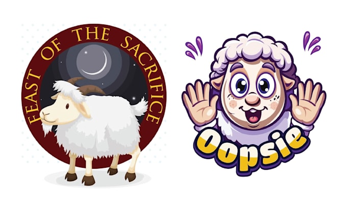 Gig Preview - Create unique mascot goat sheep logo