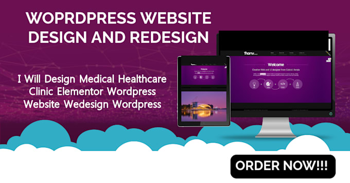 Gig Preview - Design medical healthcare clinic elementor wordpress website redesign wordpress