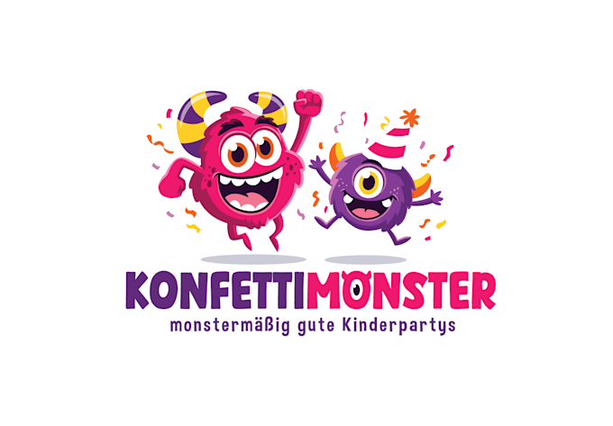 Gig Preview - Design unique fun and colorful monster logo