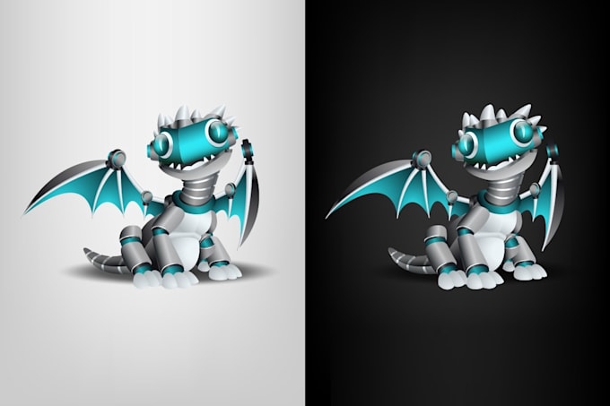 Gig Preview - Design high quality mechanical dragon logo